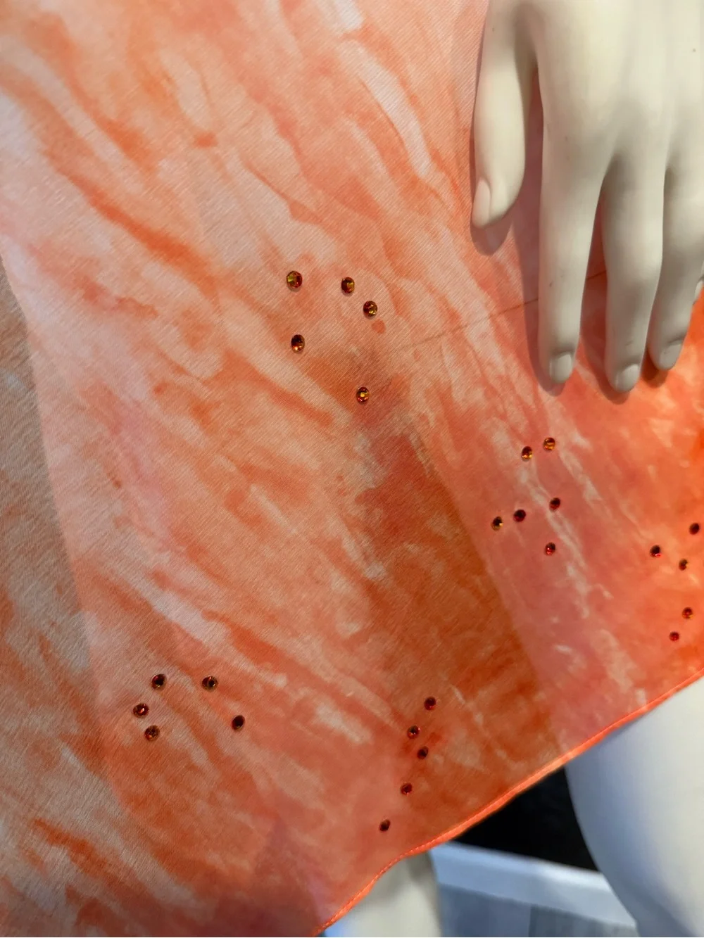 Source Unknown White to Orange Ombre Swim Coverup